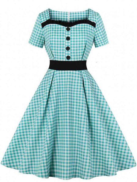 dresses women plaid midi summer fashion party elegant a-line with button swing up casual cotton female dress, Black;gray
dresses women plaid midi summer fashion party elegant a-line with button swing up casual cotton female dress, Black;gray