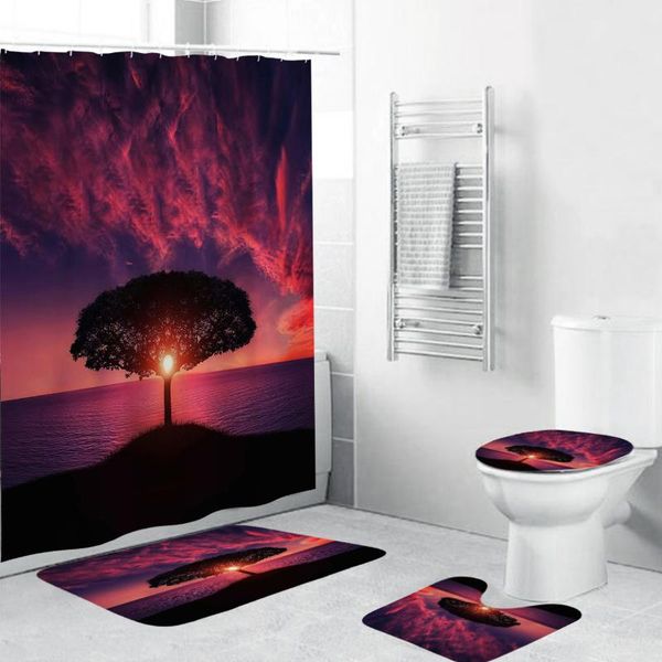 shower curtains 2021 sunrise sea ocean bathroom curtain purple sky trees bath non-slip rugs toilet lid cover mat carpet set
shower curtains 2021 sunrise sea ocean bathroom curtain purple sky trees bath non-slip rugs toilet lid cover mat carpet set