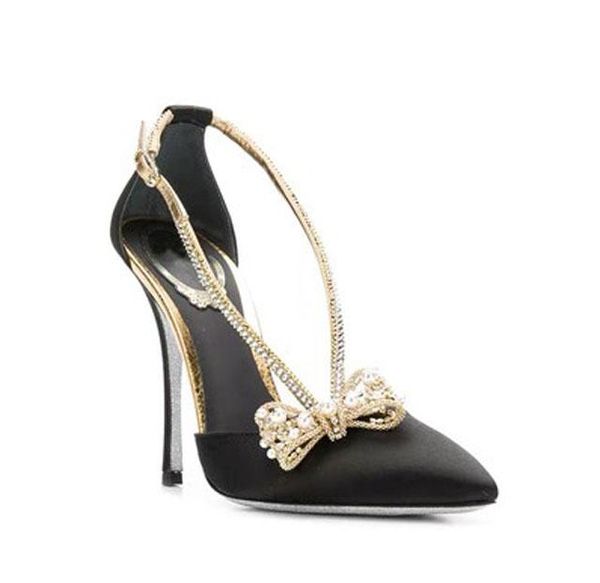 dress shoes rhinestone bowtie bling straps silk wedding pumps stiletto heel pointed toe bridal woman crystal buttefly knot high heels, Black
dress shoes rhinestone bowtie bling straps silk wedding pumps stiletto heel pointed toe bridal woman crystal buttefly knot high heels, Black