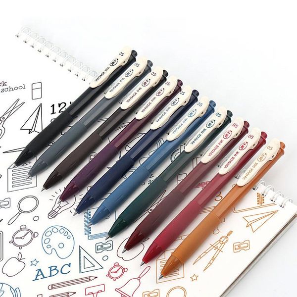 gel pens 5pcs/set vintage color pen quick dry 0.5mm tip rubber grip writting retro creative for students office supply
gel pens 5pcs/set vintage color pen quick dry 0.5mm tip rubber grip writting retro creative for students office supply