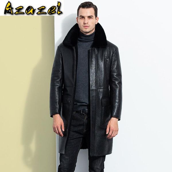 men's leather & faux azazel winter real jacket men long sheepskin coat vintage genuine jackets shearling fur coats 2021 swy-936, Black
men's leather & faux azazel winter real jacket men long sheepskin coat vintage genuine jackets shearling fur coats 2021 swy-936, Black
