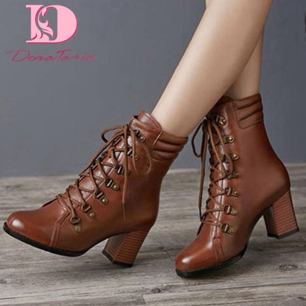 boots doratasia female chunky high heels fashion ladies shoelace ankle women 2021 autumn party office shoes woman, Black
boots doratasia female chunky high heels fashion ladies shoelace ankle women 2021 autumn party office shoes woman, Black