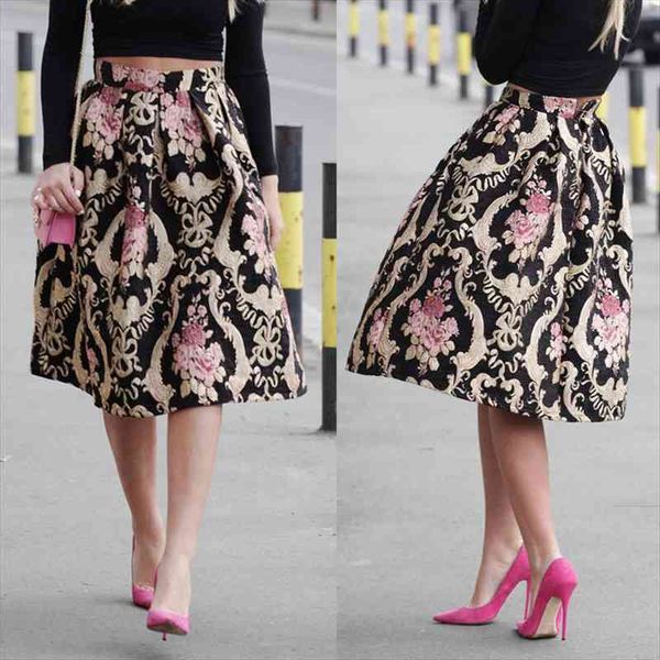 fashion women lady clothes skirts retro floral high waist pleated party midi skater skirt flower vintage, Black
fashion women lady clothes skirts retro floral high waist pleated party midi skater skirt flower vintage, Black
