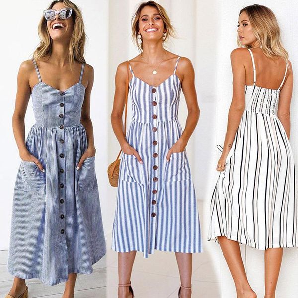 casual dresses boho floral maxi dress summer vintage sundress female beach midi button backless polka dot striped women, Black;gray
casual dresses boho floral maxi dress summer vintage sundress female beach midi button backless polka dot striped women, Black;gray