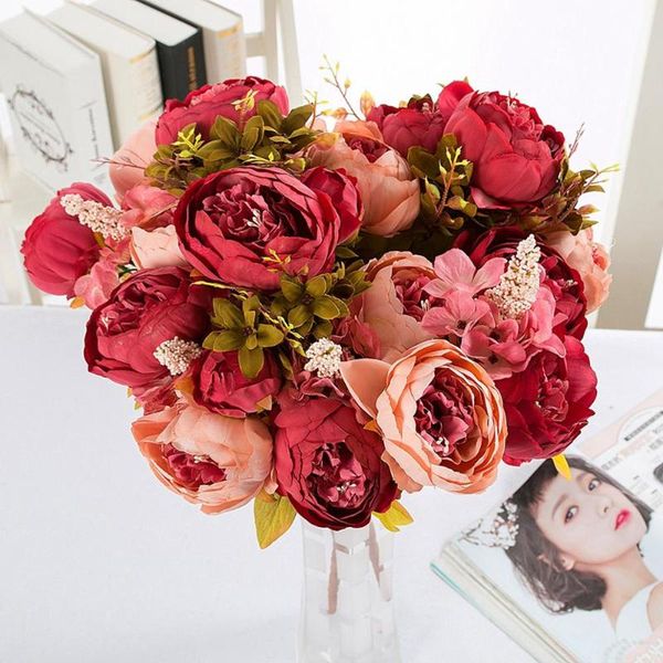 47cm rose pink silk peony artificial flowers bouquet fake for home wedding decoration indoor decorative & wreaths
47cm rose pink silk peony artificial flowers bouquet fake for home wedding decoration indoor decorative & wreaths