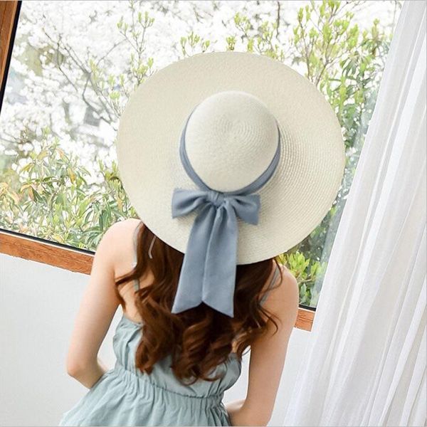 wide brim hats elegant beach sunscreen summer straw hat fashion folding women big bow-knot vacation travel sun chapeau female, Blue;gray
wide brim hats elegant beach sunscreen summer straw hat fashion folding women big bow-knot vacation travel sun chapeau female, Blue;gray