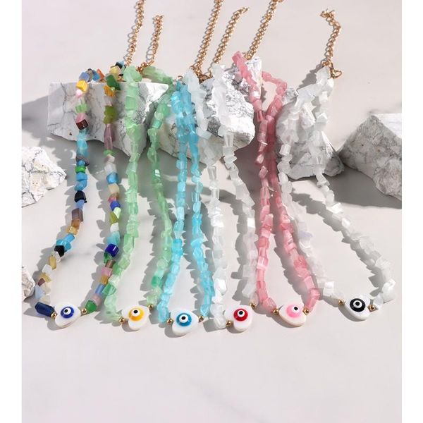 chokers lovely evil eye natural shell beaded necklace for women candy color irregular bead strand handmade choker heart jewelry gifts, Golden;silver
chokers lovely evil eye natural shell beaded necklace for women candy color irregular bead strand handmade choker heart jewelry gifts, Golden;silver