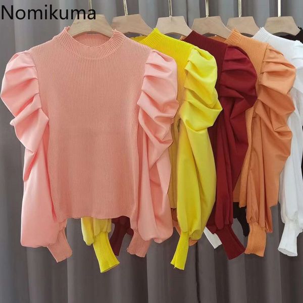 nomikuma puff sleeve shirts women knitted patchwork o neck all-match pullover blouse autumn casual blusas mujer 3d677 210514, White
nomikuma puff sleeve shirts women knitted patchwork o neck all-match pullover blouse autumn casual blusas mujer 3d677 210514, White