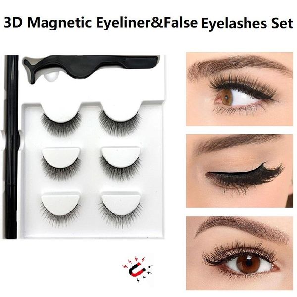 false eyelashes 3d magnetic eyeliner set three pairs thick curling liquid quick drying kit cosmetic
false eyelashes 3d magnetic eyeliner set three pairs thick curling liquid quick drying kit cosmetic
