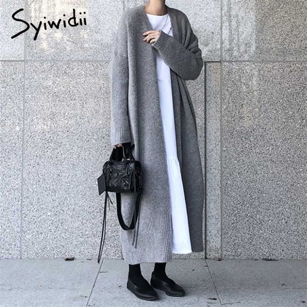syiwidii long cardigan women elegant ladies loose ribbed knitted oversize sweaters fashion coat spring and autumn 211011, White;black
syiwidii long cardigan women elegant ladies loose ribbed knitted oversize sweaters fashion coat spring and autumn 211011, White;black