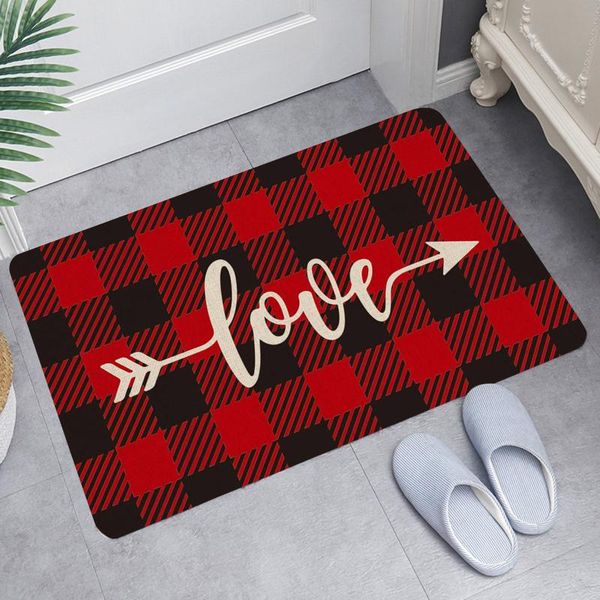 carpets love letter print doormats rectangle non-slip red black plaid door mat bedroom kitchen entrance floor for valentine's 40*60
carpets love letter print doormats rectangle non-slip red black plaid door mat bedroom kitchen entrance floor for valentine's 40*60