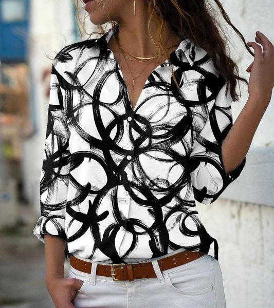 women's blouses & shirts autumn 2021 women casual shirt striped geometry print clothes v-neck long sleeve blouse fashion ladies street, White
women's blouses & shirts autumn 2021 women casual shirt striped geometry print clothes v-neck long sleeve blouse fashion ladies street, White