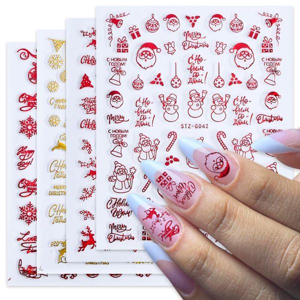 1pcs red gold christmas sticker for nails snowflake santa elk adhesive slider winter nail art decorations wraps jistzg041-049-11, Black
1pcs red gold christmas sticker for nails snowflake santa elk adhesive slider winter nail art decorations wraps jistzg041-049-11, Black