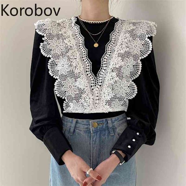 korobov autumn winter new arrival blouses vintage lace ruffles female shirts korean long sleeve stand collar velvet blusas 210430, White
korobov autumn winter new arrival blouses vintage lace ruffles female shirts korean long sleeve stand collar velvet blusas 210430, White