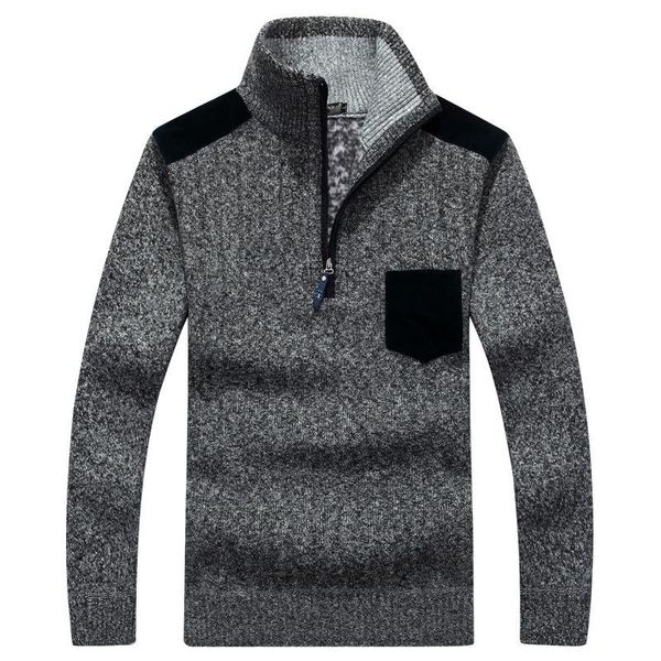 men's sweater plus velvet half zipper winter pullover thicken warm stand collar loose vetement homme men clothes sweaters, White;black
men's sweater plus velvet half zipper winter pullover thicken warm stand collar loose vetement homme men clothes sweaters, White;black