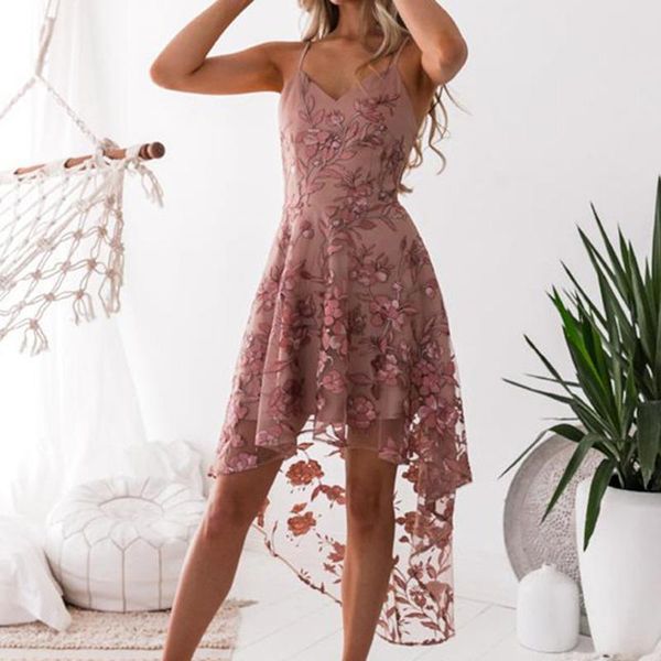 casual dresses embroidery elegant dress women v neck sleeveless strap vintage lace for party irregular vestidos de verano, Black;gray
casual dresses embroidery elegant dress women v neck sleeveless strap vintage lace for party irregular vestidos de verano, Black;gray