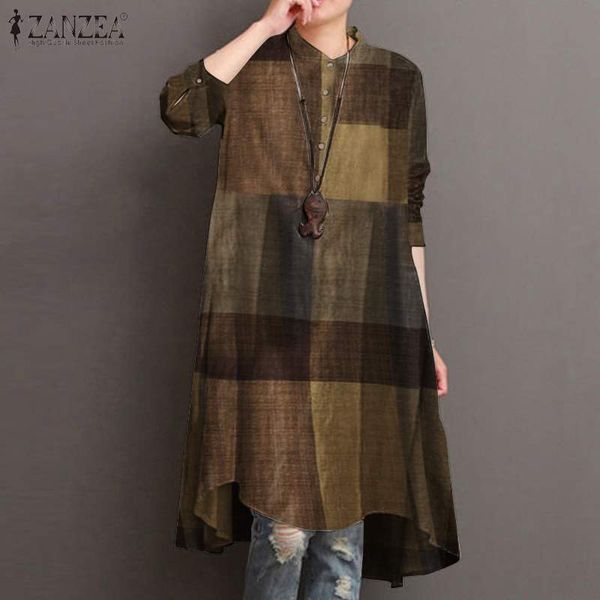 women's blouses & shirts vintage plaid blouse women autumn long sleeve casual shirt zanzea bohemian leopard printed blusas chemise muj, White
women's blouses & shirts vintage plaid blouse women autumn long sleeve casual shirt zanzea bohemian leopard printed blusas chemise muj, White