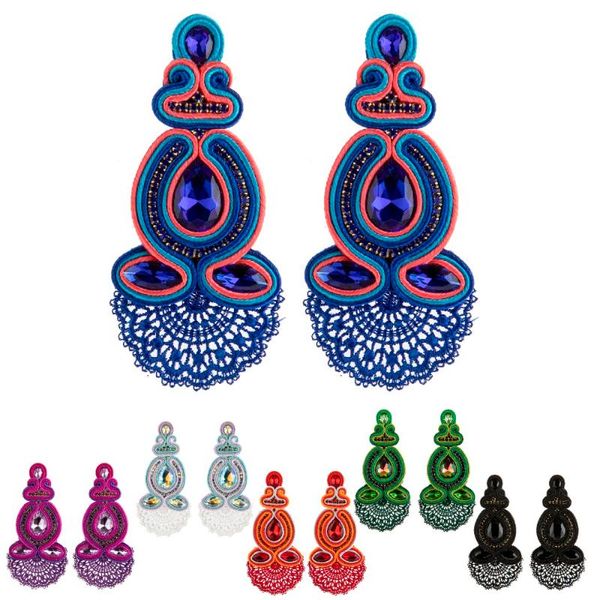 dangle & chandelier handmade soutache fashion women's earrings hand embroidered braid large long earring colorful lace crystal trendy g, Silver
dangle & chandelier handmade soutache fashion women's earrings hand embroidered braid large long earring colorful lace crystal trendy g, Silver