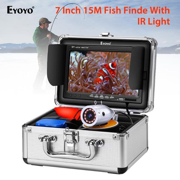 fish finder eyoyo ef07 15m 1000tvl underwater ice fishing camera 7" monitor 12pcs led night vision with silver suitcase
fish finder eyoyo ef07 15m 1000tvl underwater ice fishing camera 7" monitor 12pcs led night vision with silver suitcase