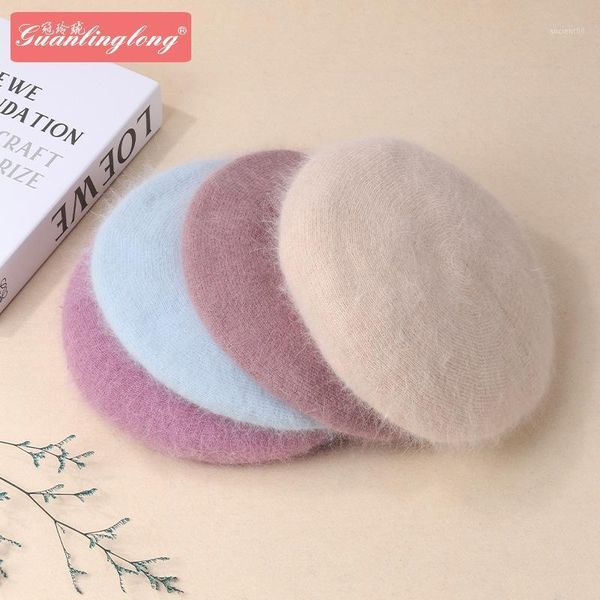 berets 2021 winter angola fur beret hats for women french painter hat girls solid color lady warm walking wool, Blue;gray
berets 2021 winter angola fur beret hats for women french painter hat girls solid color lady warm walking wool, Blue;gray