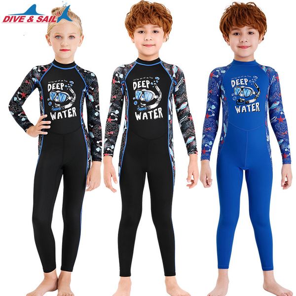 one-piece new children's swimsuit sunscreen diving long sleeve floating scuba suit upf50+, White;black
one-piece new children's swimsuit sunscreen diving long sleeve floating scuba suit upf50+, White;black