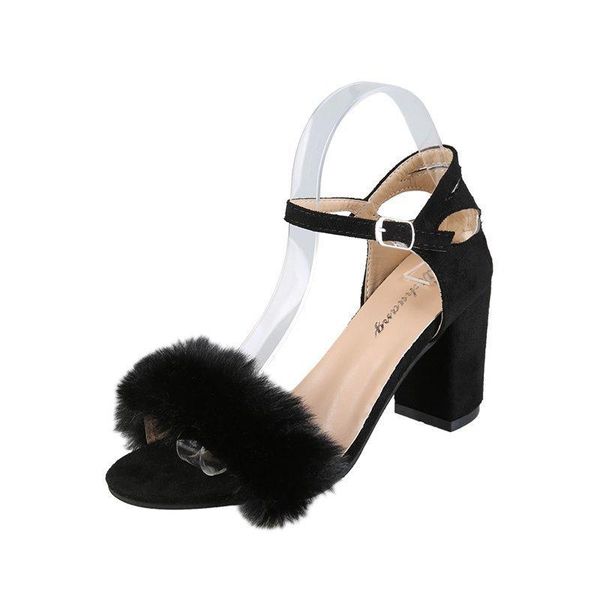 summer style open toe roman sandals female high-heeled buckle hairy 43 women 2021 fashion shoes, Black
summer style open toe roman sandals female high-heeled buckle hairy 43 women 2021 fashion shoes, Black