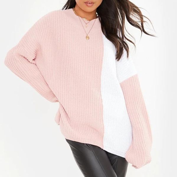 women's sweaters 2021 autumn winter korean style contrast color sweater women long sleeve jumper and pullover knitted pull femme, White;black
women's sweaters 2021 autumn winter korean style contrast color sweater women long sleeve jumper and pullover knitted pull femme, White;black