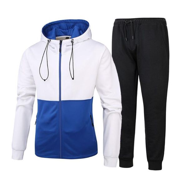 gym clothing 2021autumn winter men's sportswear stitching zipper hooded sweater running sports casual fashion streetwear, White;black
gym clothing 2021autumn winter men's sportswear stitching zipper hooded sweater running sports casual fashion streetwear, White;black