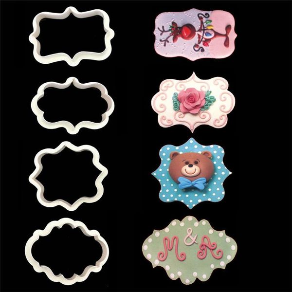 baking moulds 4pcs/lot vintage plaque frame cookie cutter set plastic biscuit mould fondant cake decorating tools sugarcraft molds
baking moulds 4pcs/lot vintage plaque frame cookie cutter set plastic biscuit mould fondant cake decorating tools sugarcraft molds