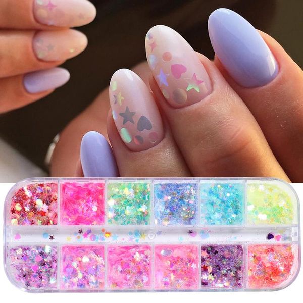 nail glitter 1 box sparkly star heart mermind sequins holographic powder decorations art flakes designs for manicure trjx04, Silver;gold
nail glitter 1 box sparkly star heart mermind sequins holographic powder decorations art flakes designs for manicure trjx04, Silver;gold