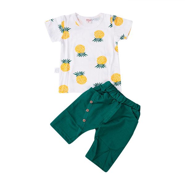 1-4 years baby boys set pineapple print t-shirt for boy short sleeve t shirt boys solid yellow green shorts boy clothes set, White
1-4 years baby boys set pineapple print t-shirt for boy short sleeve t shirt boys solid yellow green shorts boy clothes set, White