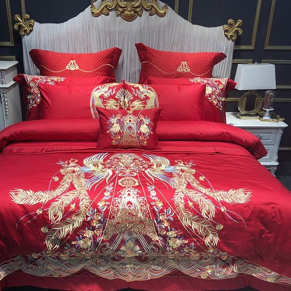 bedding sets home-2021-high-end luxury atmosphere wedding bright red 60 satin four-piece cotton phoenix embroidered wholesale
bedding sets home-2021-high-end luxury atmosphere wedding bright red 60 satin four-piece cotton phoenix embroidered wholesale