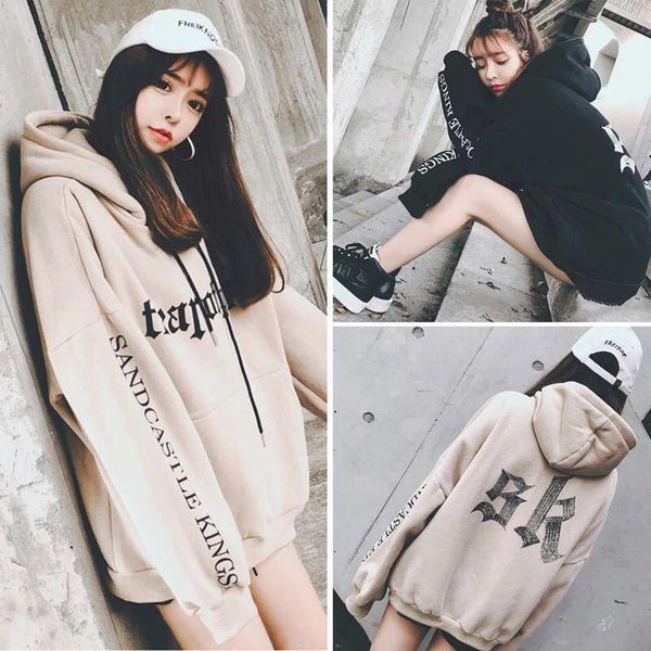 women's hoodies & sweatshirts sweatshirt autumn / winter oversize fleece cashmere thickened ol commute jacket loose large pullover hood, Black
women's hoodies & sweatshirts sweatshirt autumn / winter oversize fleece cashmere thickened ol commute jacket loose large pullover hood, Black