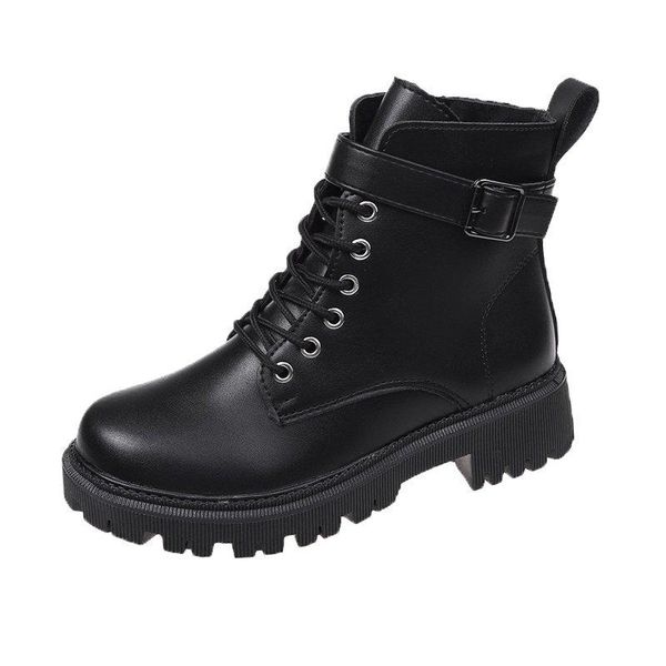boots fashion round toe lace up women solid color platform ankle winter non-slip patent leather shoes 2021, Black
boots fashion round toe lace up women solid color platform ankle winter non-slip patent leather shoes 2021, Black