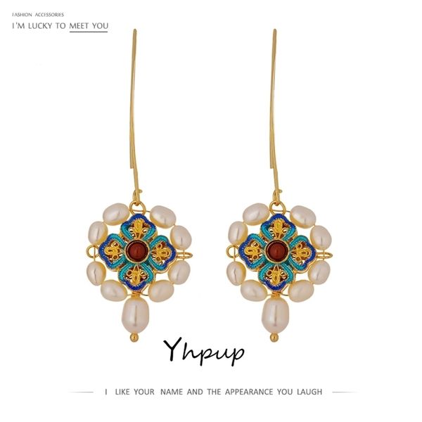 yhpup personality vintage natural pearls ethnic geometric dangle earrings handmade statement charm brincos female christmas gift 210317, Silver
yhpup personality vintage natural pearls ethnic geometric dangle earrings handmade statement charm brincos female christmas gift 210317, Silver