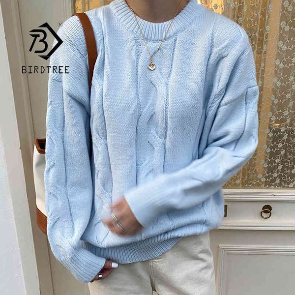 winter new women o-neck thick warm blue sweater full sleeve knitted oversize pullovers casual outfits stylish girl t0n326t 210430, White;black 
winter new women o-neck thick warm blue sweater full sleeve knitted oversize pullovers casual outfits stylish girl t0n326t 210430, White;black