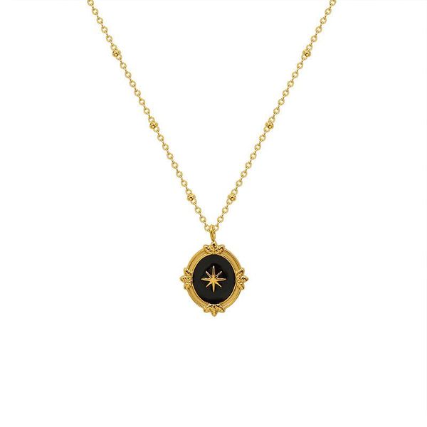 pendant necklaces stainless steel jewelry black enamel star oval shaped necklace for women dainty clavicle vintage collier femme, Silver
pendant necklaces stainless steel jewelry black enamel star oval shaped necklace for women dainty clavicle vintage collier femme, Silver