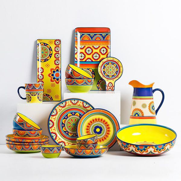dinnerware sets ceramic tableware bohemian flat dinner plate home western steak salad dessert cake shallow dish kitchen
dinnerware sets ceramic tableware bohemian flat dinner plate home western steak salad dessert cake shallow dish kitchen