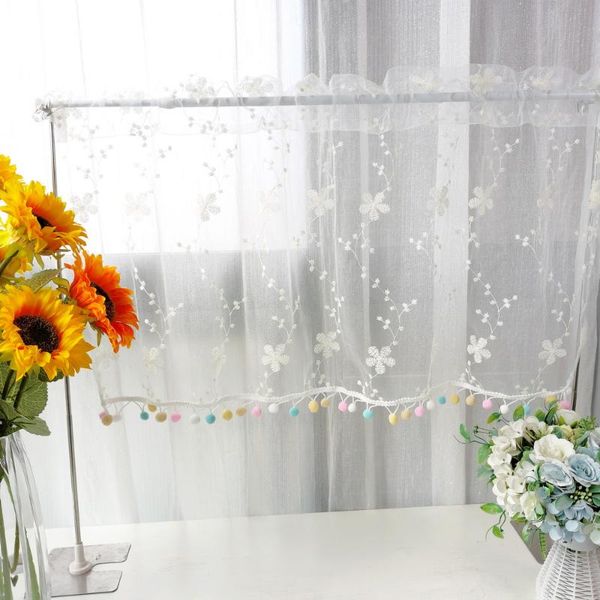 curtain & drapes white lace floral embroidered short valance for kitchen cabinet romantic voile bottom colorful pom half
curtain & drapes white lace floral embroidered short valance for kitchen cabinet romantic voile bottom colorful pom half