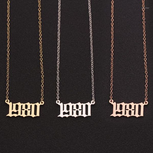 pendant necklaces year number & for women men stainless steel chain choker fashion jewelry 1980-20211, Silver
pendant necklaces year number & for women men stainless steel chain choker fashion jewelry 1980-20211, Silver