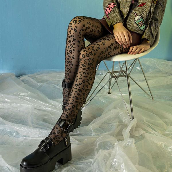 cool leopard print letter pattern tights transparent pantyhose punk black women chic fashion socks, Black;white
cool leopard print letter pattern tights transparent pantyhose punk black women chic fashion socks, Black;white