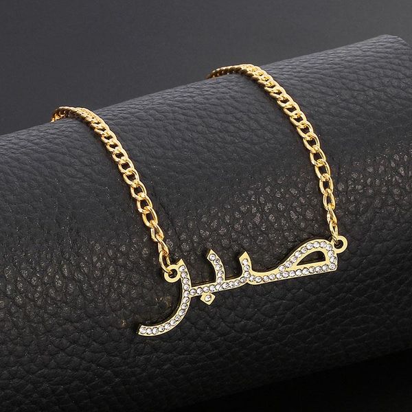 chains arabic pendant necklace iced out choker stainless steel charming clavicle jewelry, Silver
chains arabic pendant necklace iced out choker stainless steel charming clavicle jewelry, Silver