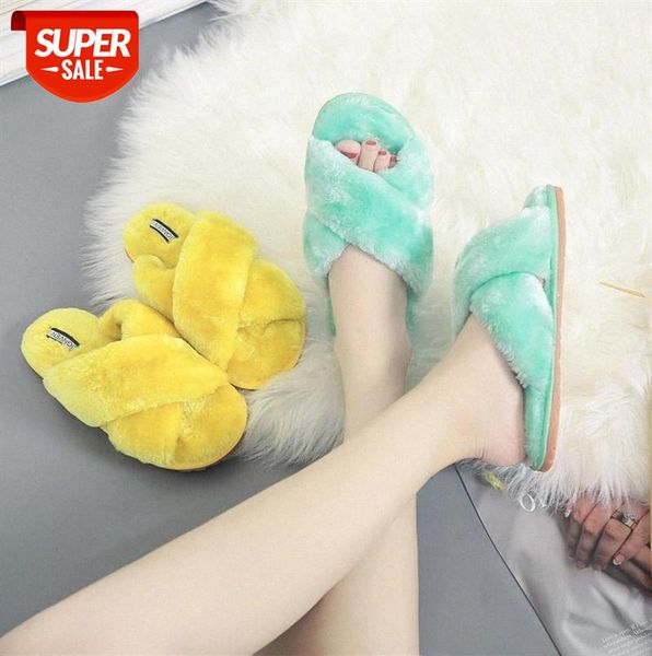 winter new women slippers keep warm faux fur home shoes cross vamp furry slippers warm flats female slides cozy woman shoes #9s68, Black
winter new women slippers keep warm faux fur home shoes cross vamp furry slippers warm flats female slides cozy woman shoes #9s68, Black