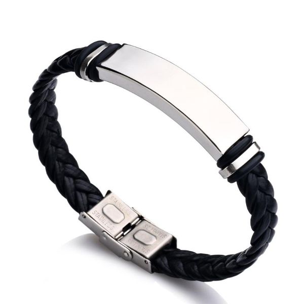 fashion stainless steel leather charm bracelet men's black silver personality trend carbon fiber wholesale bulk bracelets, Golden;silver
fashion stainless steel leather charm bracelet men's black silver personality trend carbon fiber wholesale bulk bracelets, Golden;silver