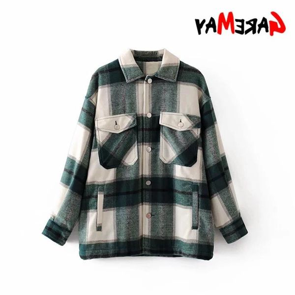 women's jackets green 2021 women plaid woolen coat jacket fashion ladies lapel collar long sleeve loose oversize casual vintage coats, Black;brown
women's jackets green 2021 women plaid woolen coat jacket fashion ladies lapel collar long sleeve loose oversize casual vintage coats, Black;brown