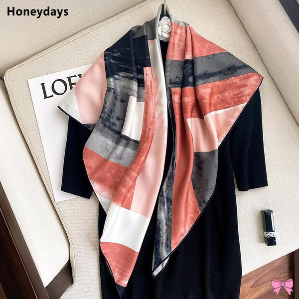 scarves square silk scarf 90*90cm women fashion print sunscreen shawl office lady neck foulard hand kerchief female bandana, Blue;gray
scarves square silk scarf 90*90cm women fashion print sunscreen shawl office lady neck foulard hand kerchief female bandana, Blue;gray