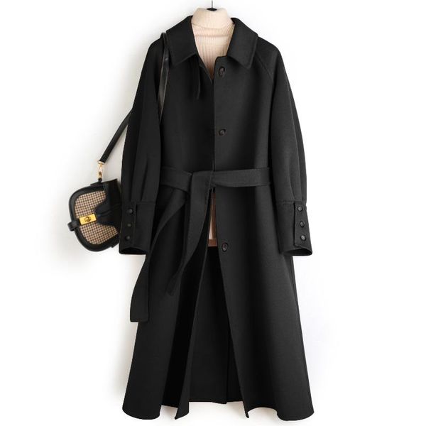 autumn and winter fashion hand-stitched double-sided cashmere mid-length camel color doll collar woolen coat women b149 women's wool &, Black
autumn and winter fashion hand-stitched double-sided cashmere mid-length camel color doll collar woolen coat women b149 women's wool &, Black