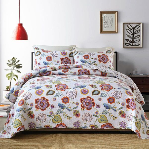 comforters & sets chausub bedspread cotton quilt set 3pcs flowers printed coverlets bed cover pillowcase king queen size quilts quilted blan
comforters & sets chausub bedspread cotton quilt set 3pcs flowers printed coverlets bed cover pillowcase king queen size quilts quilted blan