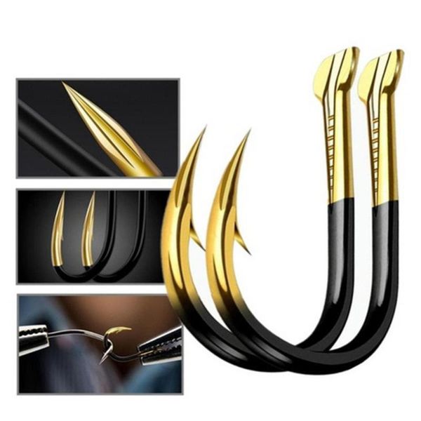 fishing hooks 10pcs iron barbed outdoor bait holder fish tackle accessories