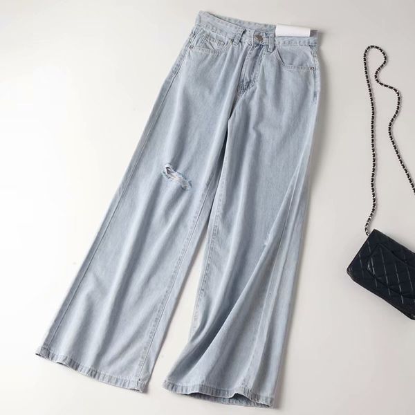 jeans f1379-wind women's clothing summer 2021 high waist thin hole denim wide leg floor pants, Blue
jeans f1379-wind women's clothing summer 2021 high waist thin hole denim wide leg floor pants, Blue